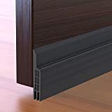 Suptikes Door Draft Stopper Under Door Seal for Exterior/Interior Doors, Door Sweep Strip Under Door Draft Blocker, Soundproof Door Bottom Weather Stripping, 2 Inch W x 39 Inch L, Black