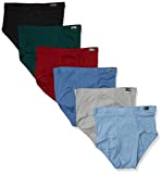 Hanes mens 6-pack Tagless No Ride Up With Comfortsoft Waistband Briefs, Assorted, XX-Large US