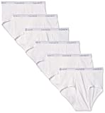 Hanes Men's 6-Pack FreshIQ Tagless Cotton Brief, White, Medium