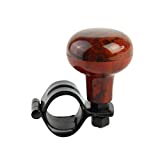 Rellix Woodgrain Steering Wheel Spinner Knob | Universal Fit for All Cars, Trucks, Semis, Tractors, Boats, Golf Carts | Suicide Power Handle Accessory