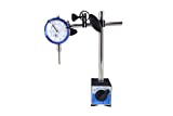 Magnetic Base with Fine Adjustment and SAE Dial Test Indicator with 0.0005: Resolution (half a thousandth), 1" Travel, Accuracy 0.001" per 1" Mag Base MBDI