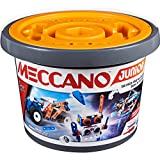 Meccano Junior, 150 pcs Bucket STEAM Model Building Kit for Open-Ended Play, Grey