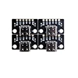 Treedix 4pcs USB Type-C Breakout Board Serial Basic Breakout Female Connector Type PCB Converter Board