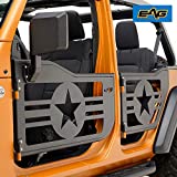 EAG Military Tubular Door with Reflection Mirror Fit for 2018-2021 Wrangler JL 4 Door Only