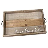 Stratton Home Decor Love Lives Here Wood Tray