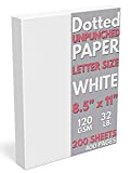 Dotted Grid Paper, Letter Size, 200 Sheets/400 Pages, 120 GSM, 8.5 x 11 inch, White, Unpunched