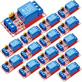 Weewooday 15 Pieces 5V Relay Module 1- Channel Relay Control Boards with Optocoupler Isolation High and Low Level Trigger Expansion Board