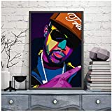 XuFan Pimp C Pop Art Hiphop Rapper Music Singer Poster Print Wall Art Canvas Painting Home Decor Canvas Print /50X75cm-No Frame