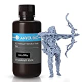 ANYCUBIC 3D Printer Resin, 405nm SLA UV-Curing Resin with High Precision and Quick Curing & Excellent Fluidity for LCD 3D Printing(Grey, 500g)