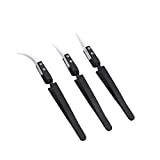 3 PCS Precision Reverse Ceramic Tweezers Kit, Pointed Electronic Tweezers, Soldering Tweezers with Ceramic Tips