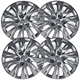 Motorup America Auto Hubcap Set of 4, 16 inch Snap On Wheel Covers - Fits 12-14 Toyota Camry
