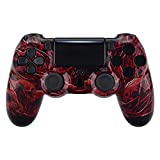 eXtremeRate Blood Purgatory Pattern Replacement Faceplate Cover for PS4 Slim Pro Controller, Custom Front Housing Shell Case for PS4 Controller CUH-ZCT2 JDM-040/050/055 - Controller NOT Included