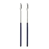 AOZITA 2 Pack Lab Spatula - Micro Lab Spoon/Scoop with Nickel-Stainless Blade - Also Great Filler, Gel Cap Capsule Pill Filler Machine - #000 00 0 1 2 3