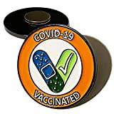 COVID VACCINATED WEARABLE MAGNET | Small Butterfly Clasp or Wearable Magnet with CDC-Designed COVID Vaccinated Logo | (1" Magnet)