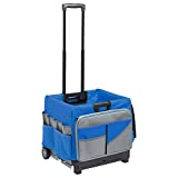 ECR4Kids - ELR-0550B-BL MemoryStor Universal Rolling Cart and Organizer Bag Set, Blue