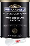 Ghirardelli Sweet Ground Dark Chocolate & Cocoa Powder, 3 Pound Can (Pack of 1) with Ghirardelli Stamped Barista Spoon