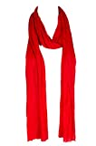 Plain solid Color Scarf, more than 40 colors, 76" long, 14" wide (#54 Christmas Red)