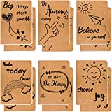 12 Pack Kraft Notebook Bulk Lined Pockets Notebook Travel Journal Notebook 6 Designs Small Notebooks 80 Pages