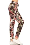 Leggings Depot JGA-Q632-M(N398) Multi Tie Dye Print Jogger Pants, Medium