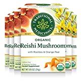 Traditional Medicinals Organic Reishi Mushroom with Rooibos & Orange Peel Tea (Pack of 6)