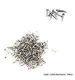 Tiny Wooden Nails for DIY Craft Projects, Antique Drawer Repairing, Mini Boxes Decorative Accessories[Set of 200pcs] (16mm, Silver)