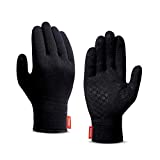 Upgraded Touch Screen Running Gloves Lightweight & Thermal Winter Gloves - Compression Mitten Liners Gloves for Men Women - Anti-Slip Driving Cycling Workout Sports Gloves with Elastic Cuff, M