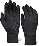 Touch Screen Running Gloves - Thermal Winter Glove Liners for Cold Weather for Men & Women - Thin, Lightweight & Warm Black Gloves for Texting, Cycling & Driving - Touchscreen Smartphone Compatible