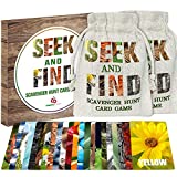 Kids Games - Seek and Find Scavenger Hunt Card Game - Outdoor Indoor Toys for Family Toddlers Age 3-5 4-8 8-12 Outside Activities