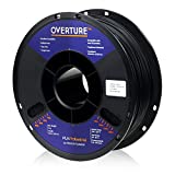 OVERTURE PLA Plus (PLA+) Filament 1.75mm PLA Professional Toughness Enhanced PLA Roll, Cardboard Spool, Premium PLA 1kg(2.2lbs), Dimensional Accuracy 99% Probability +/- 0.03mm (Black)