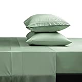 SONORO KATE Bed Sheet Set Super Soft Microfiber 1800 Thread Count Luxury Egyptian Sheets 16-Inch Deep Pocket，Wrinkle-4 Piece (Sage, Queen)
