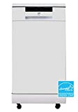 SPT SD-9263W 18 Wide Portable Dishwasher with ENERGY STAR, 6 Wash Programs, 8 Place Settings and Stainless Steel Tub  White