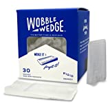 Wobble Wedges Rigid Plastic Shims, 30 Pack - Multi-Purpose Shim Wedges for Home Improvement, Work - Plastic Wedge, Table Shims, Toilet Shims, & Furniture Levelers - translucent Leveler Wedges, Leveling Feet