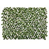 DOEWORKS Expandable Fence Privacy Screen for Balcony Patio Outdoor, Faux Ivy Fencing Panel for Backdrop Garden Backyard Home Decorations - 2PACK