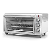 Black+Decker TO3265XSSD Extra Wide Crisp N Bake Air Fry Toaster Oven, Silver, Fits 9" x 13" Pan