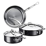 Hestan - NanoBond Collection - Stainless Steel 5-Piece Titanium Essential Cookware Set, Induction Cooktop Compatible