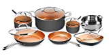 Gotham Steel Pots and Pans Set 12 Piece Cookware Set with Ultra Nonstick Ceramic Coating by Chef Daniel Green, 100% PFOA Free, Stay Cool Handles, Metal Utensil & Dishwasher Safe - 2020 Edition