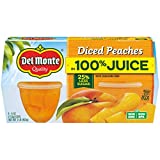 Del Monte Diced Peaches In Light Syrup 4 - 4 oz cups (Pack of 6)