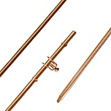 GOUNENGNAIL- Copper Grounding Rod - 3/8" Diameter/Full 4ft long - Includes Ground Rod Wire Clamp | Great for Electric Fences, Antennas, Satellite Dishes, and other Grounding Needs (1, 3/8''x4')