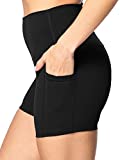 Sunzel 8" / 5" Biker Shorts for Women with Pockets, High Waisted Yoga Workout Shorts