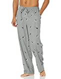 Amazon Essentials Men's Flannel Pajama Pant, Grey Dog Print, Large