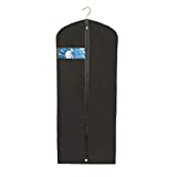 Breathable Garment Bag for Suit and Dress 60in Black Garment Cover for Travel and Storage