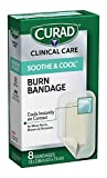 Curad Soothe & Cool Burn Bandages, Instant Cooling Relief, 1.8" x 2.96", 8 Count