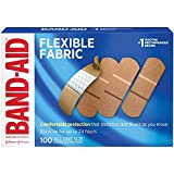 Band-Aid Brand Flexible Fabric Adhesive Bandages for Wound Care and First Aid, All One Size, 100 Count