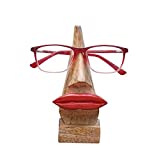 NIRMAN Nirvana Class Quirky Wooden Nose Shaped Eyeglass Spectacle Holder Display Stand Home Decorative Gift Home Décor