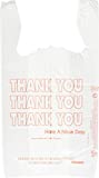 T-Shirt Thank You Bag in White, 900/Case