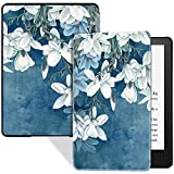 BOZHUORUI Slim Case for All-New 6.8 inch Kindle Paperwhite 11th Generation - 2021/Kindle Paperwhite Signature Edition - Premium PU Leather Lightweight Cover with Auto Wake/Sleep (Magnolia)
