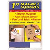 Small Parts 08057 Magnet Squares with Adhesive, 1/16X1-Inch, Pack of 24