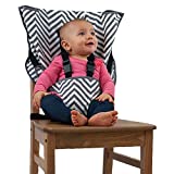 The Original Easy Seat Portable High Chair - Quick, Easy, Convenient Cloth Travel High Chair Fits in Your Hand Bag for a Happier, Safer Infant/Toddler (Chevron)