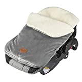 JJ Cole Bundleme - Original, Baby Bunting Bag, Winter Protection for Baby Car Seats and Strollers, Graphite