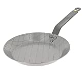 de Buyer - Mineral B Steak Pan - Nonstick Frying Pan - Carbon and Stainless Steel - Induction-ready - 11"